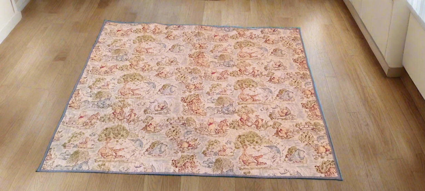 (199) Quilted play pad 'Pooh and Friends' DONATED TO PREGNANCY CENTER