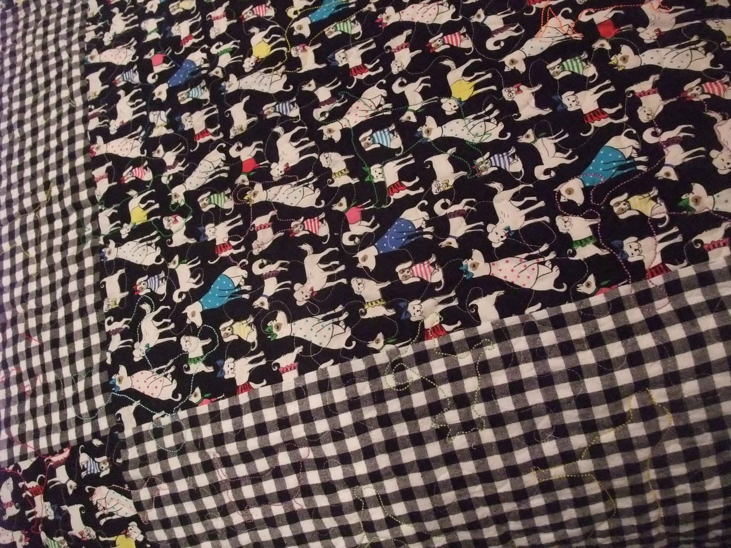 (111) Heavenly Dogs Lap Quilt
