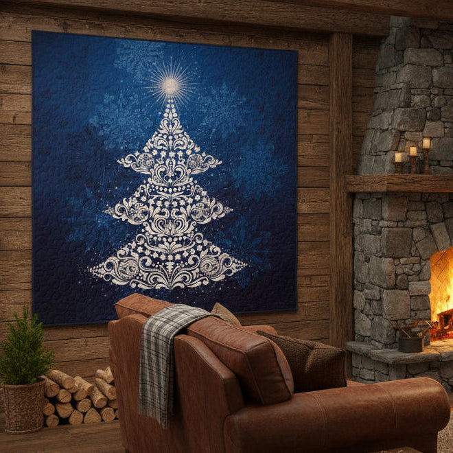 Cozy living room with stone fireplace, brown sofa, and decorative wall art.