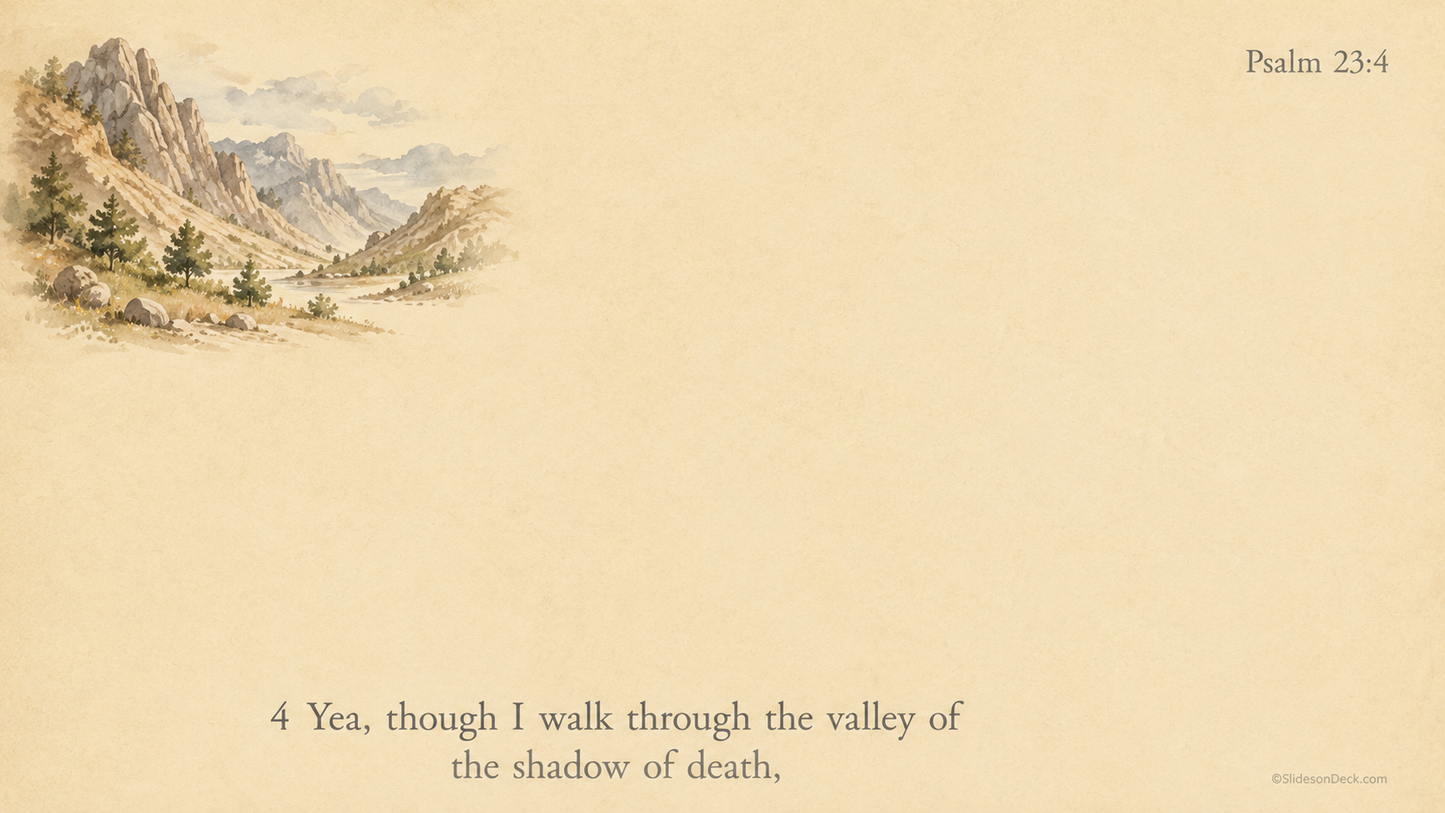Psalm 23 Mini Presentation Theme Slides Deck