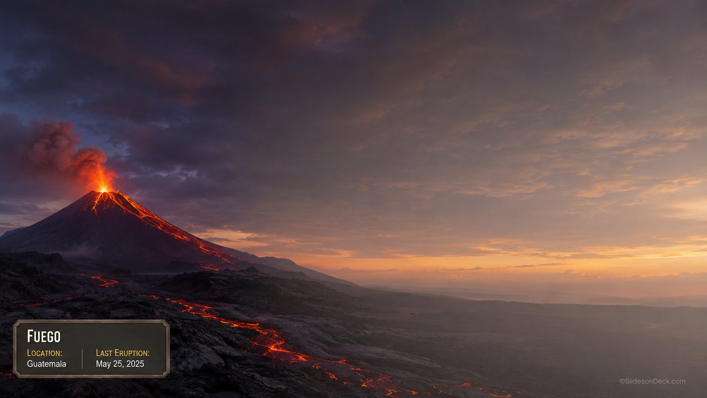 Volcanoes! Presentation Theme Slides Deck