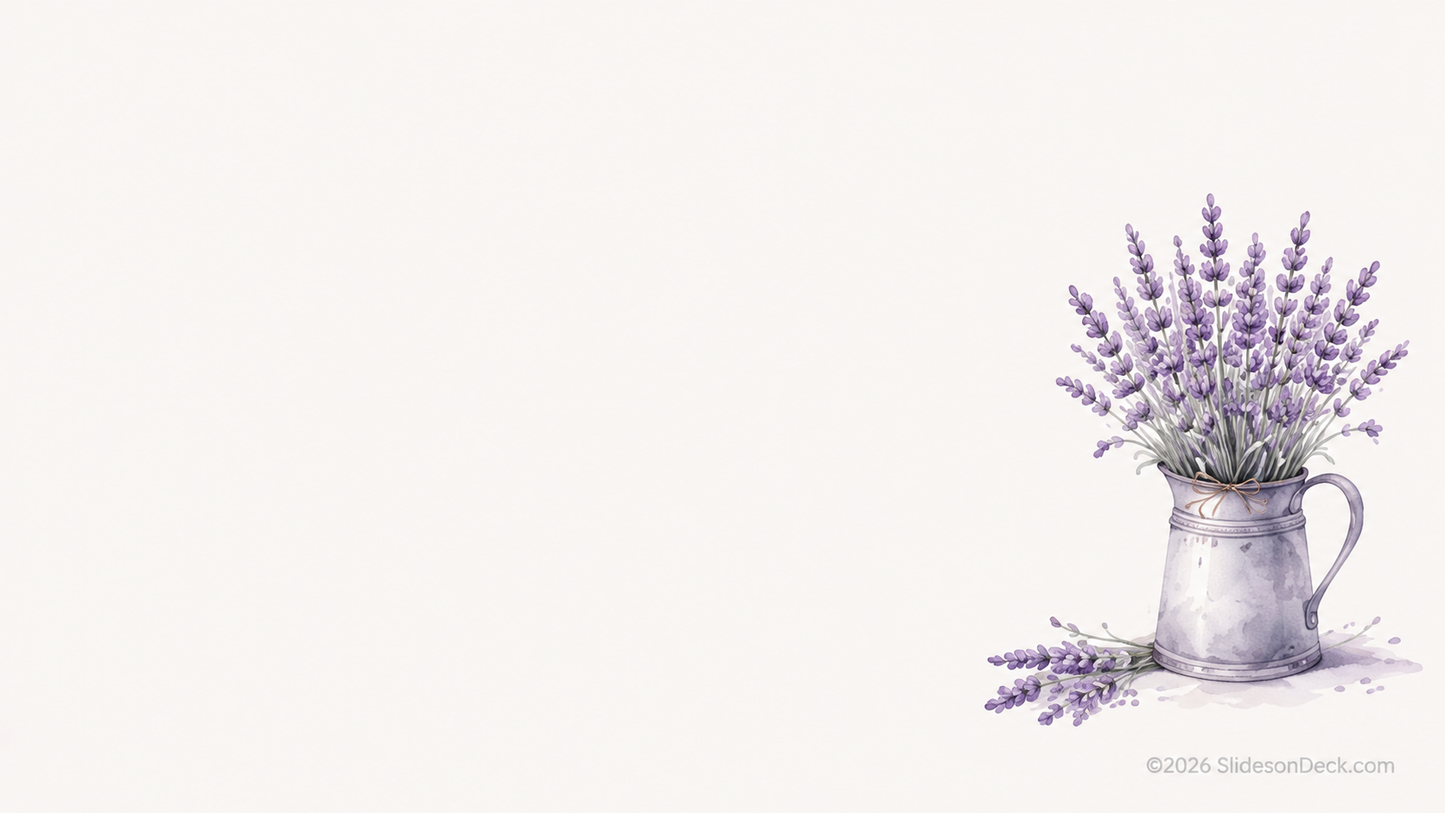Lavender Fields Mini Presentation Theme Slides Deck