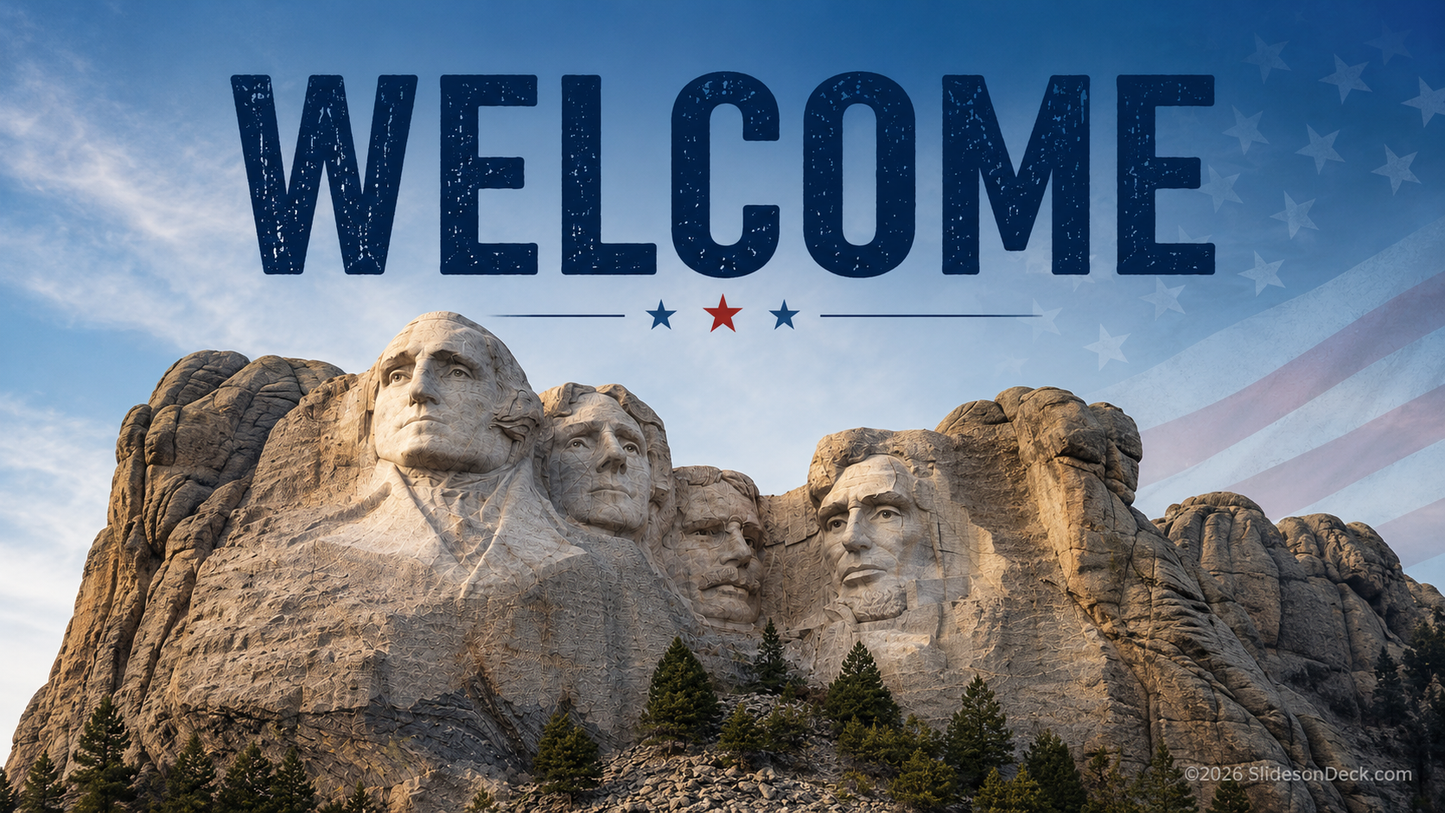 FREE: Mount Rushmore Presentation Theme Google Slides Deck