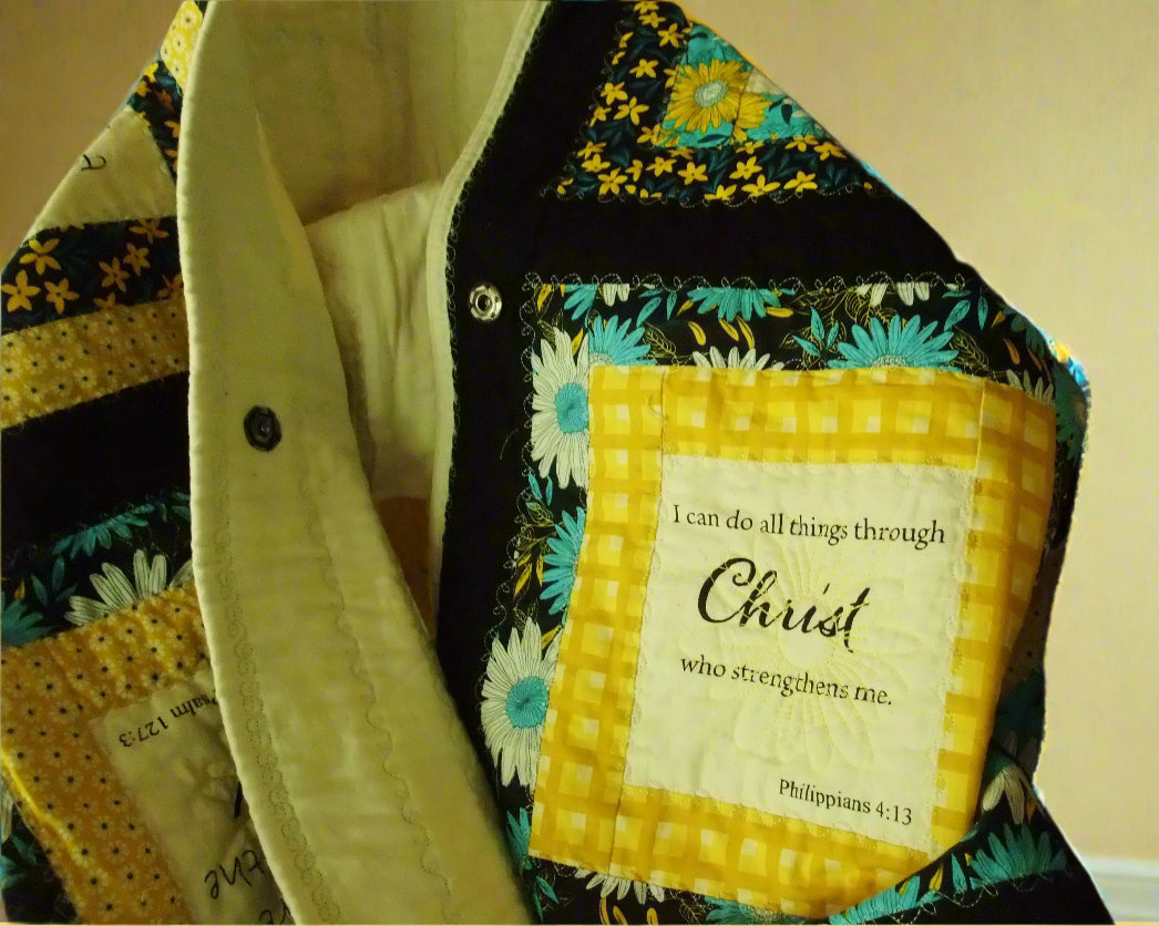 (102) "Faith in the Evening" Lap Quilt – 40" x 52"
