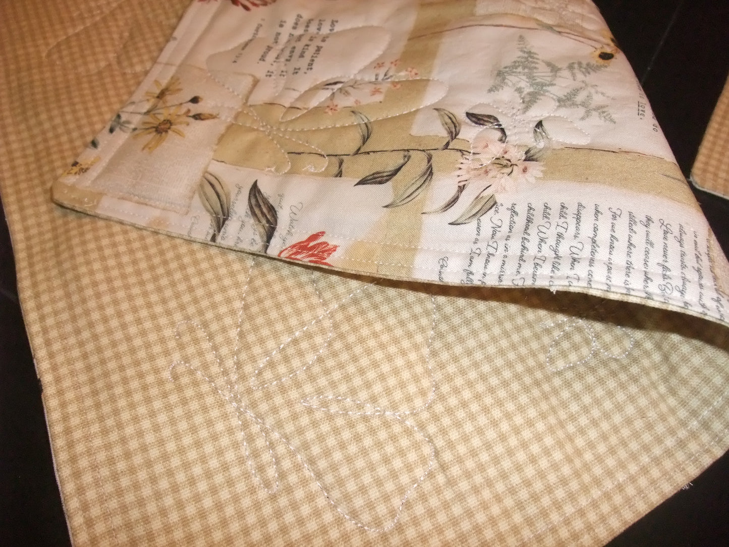 (116) Botanical Scripture Reversible Placemats – Set of 4