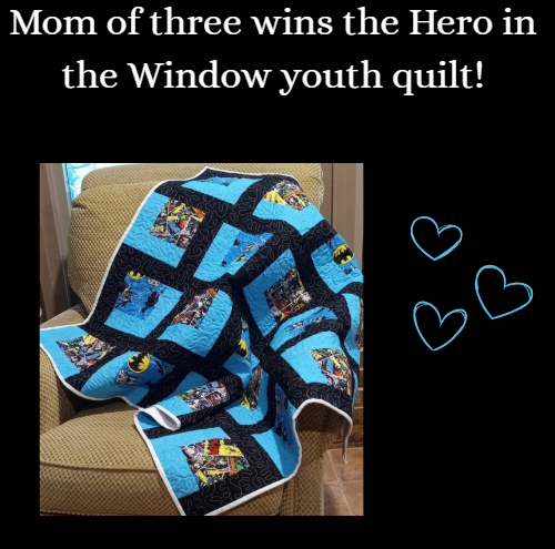 ★ ★ ★ ★ ★ Hero in the Window Youth Quilt – 36” x 46” GIVEAWAY item