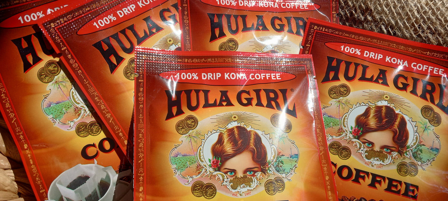 Hula Girl Kona Coffee Drip Packs – 8 Count