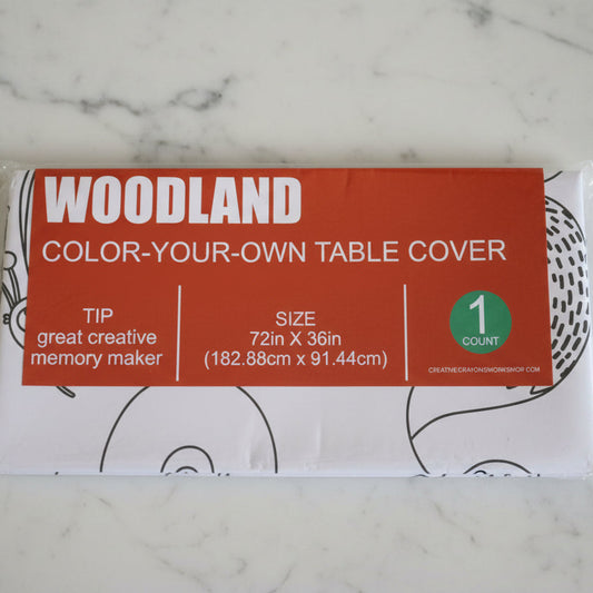 Woodland Animals Coloring Tablecloth