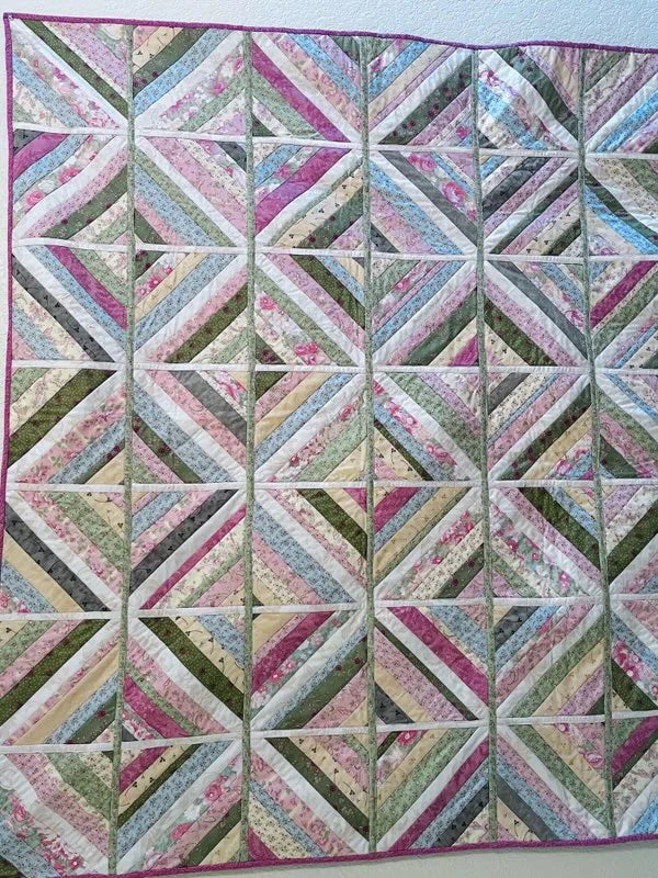 (510) Pastel Stripes Quilt