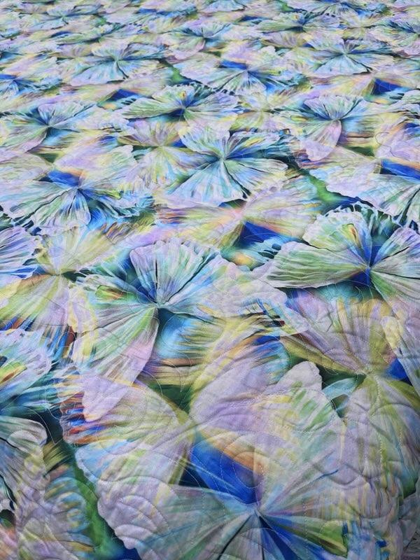 (517) Butterfly and Flowers King Bedspread