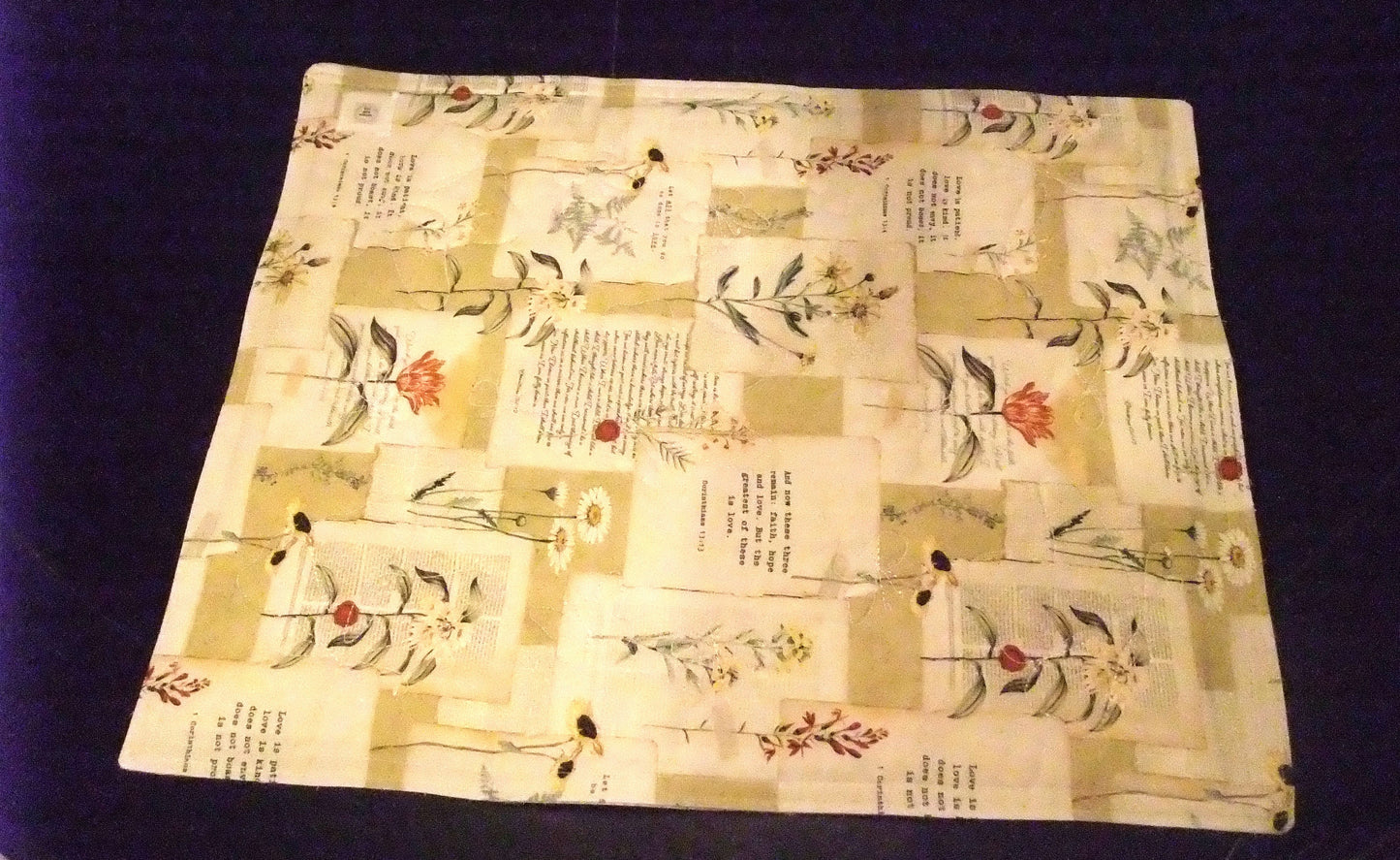 (116) Botanical Scripture Reversible Placemats – Set of 4