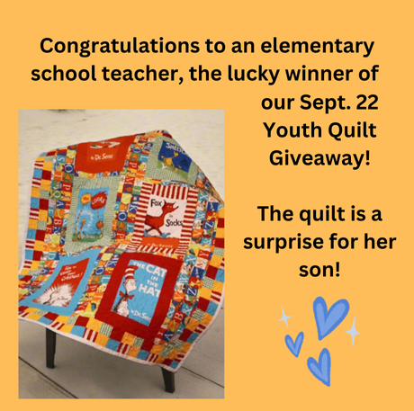 ★ ★ ★ ★ ★ 39" x 47" Cartoon-Inspired Youth Quilt DRAWING ON MONDAY, SEPT. 22.