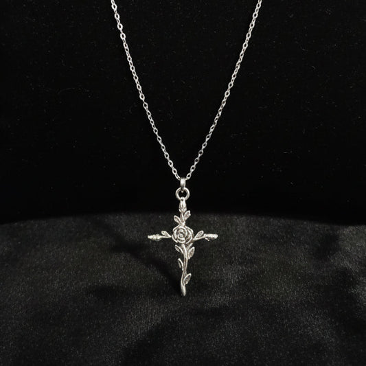 Floral Cross Necklace