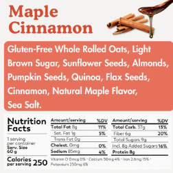 Superfood Maple Almond Cinnamon Oatmeal Cup
