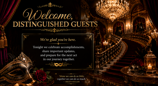 Seasons of Leadership: The Grand Masquerade Google Slides Deck