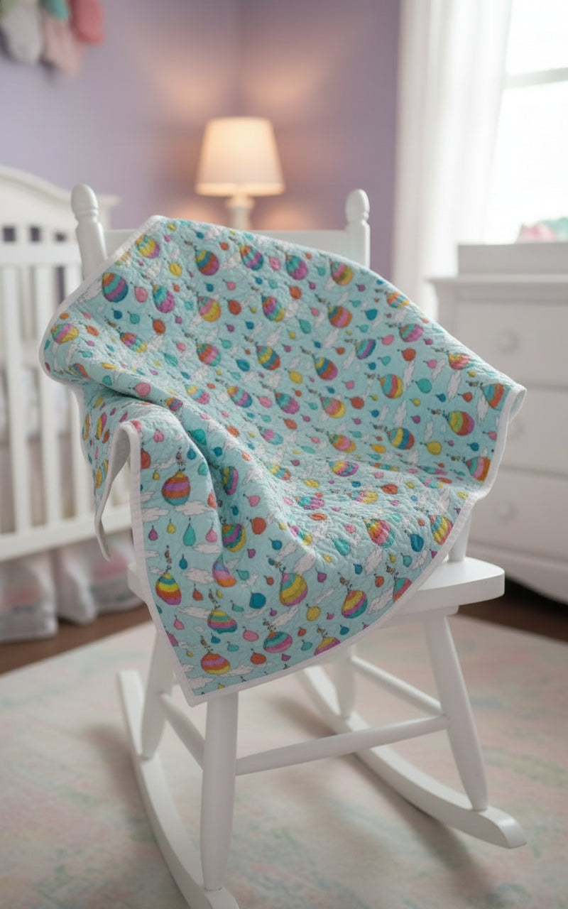 Giveaway baby balloon blanket
