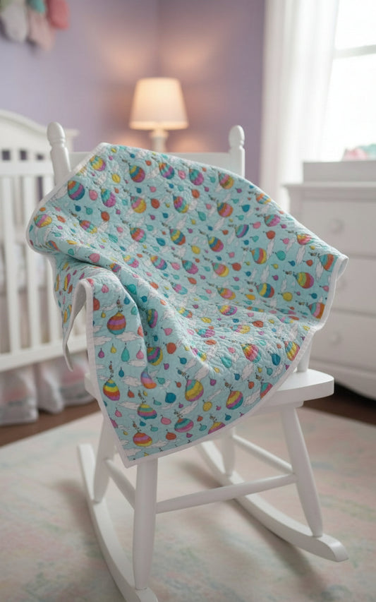 Giveaway baby balloon blanket