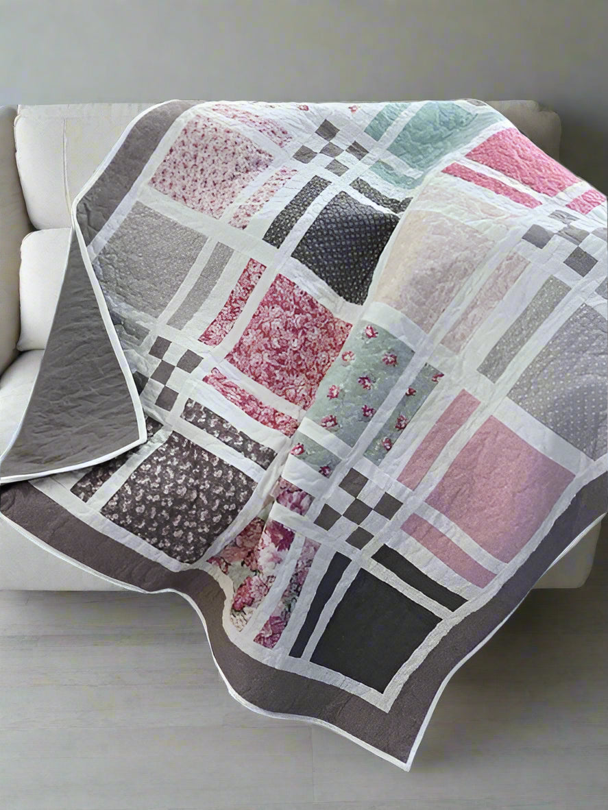 (523) Cocoa and Blocks Quilt