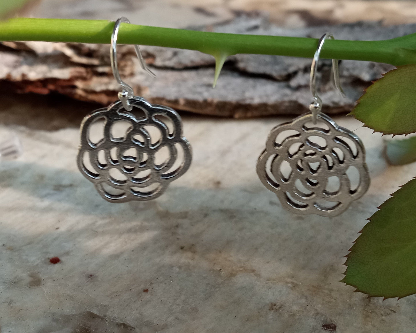 (153) Belva Ann Rose Earrings