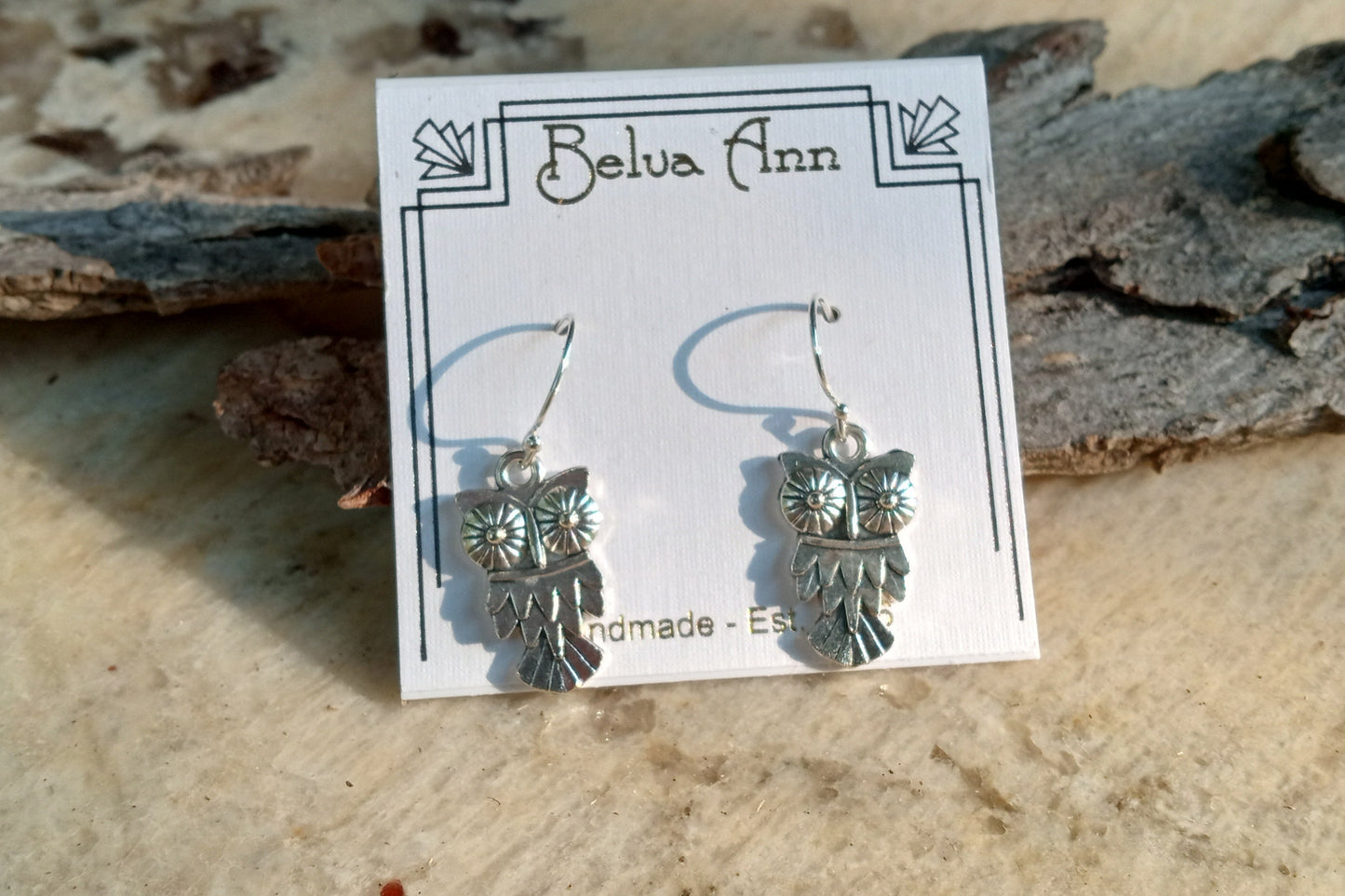 (154) Belva Ann Owl Charm Earrings