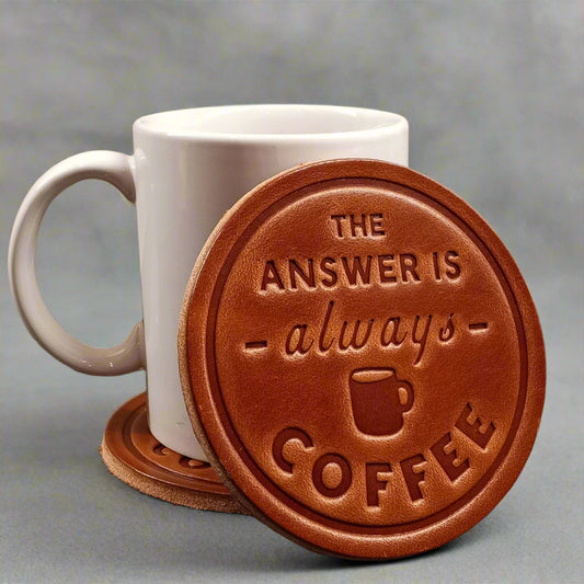 131 Coaster- Leather Coffee Coaster