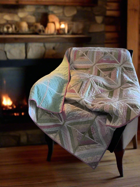 (510) Pastel Stripes Quilt