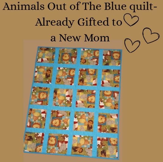 (195) GIVEAWAY! Animals Out of the Blue – Nursery and Toddler Quilt