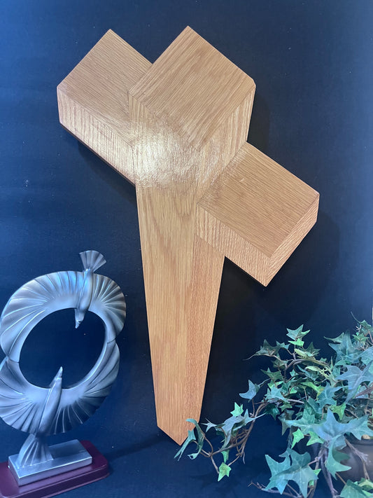 (504) Dimensional Wall Hanging Cross 26.5" x 17" x .5 inch thick.