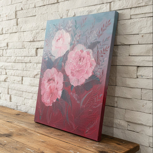Blush Crimson and Bloom painting that pops