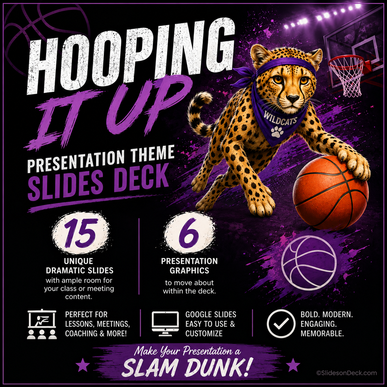Hooping it Up Presentation Theme Slides Deck