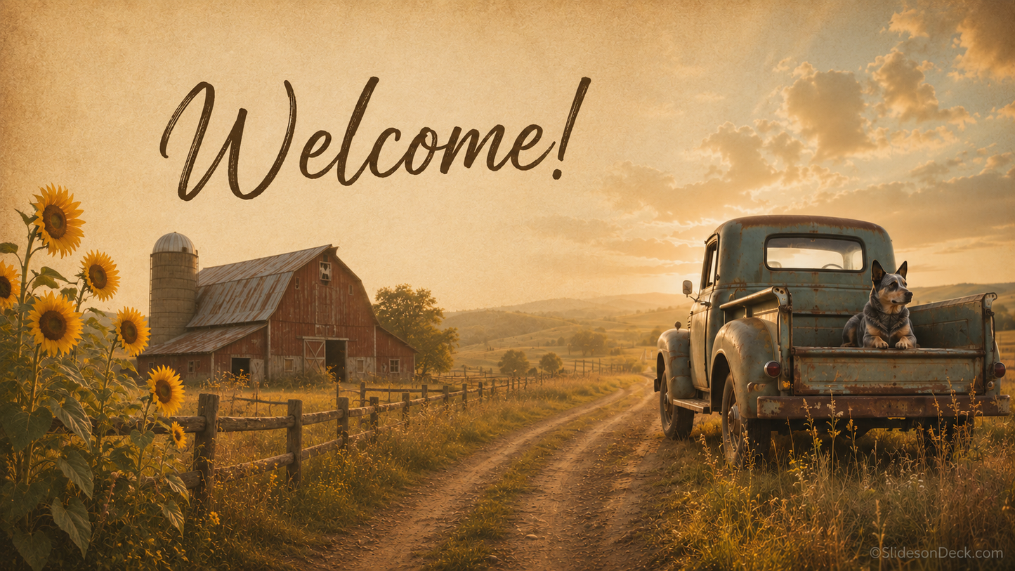 Country Roads Presentation Theme Slides Deck