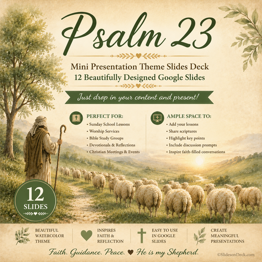 Psalm 23 Mini Presentation Theme Slides Deck