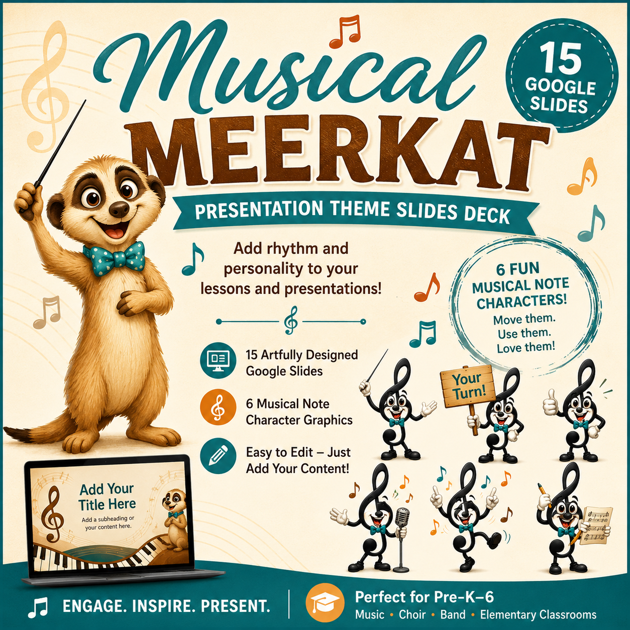 Musical Meerkat Presentation Theme Slides Deck