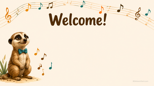 Musical Meerkat Presentation Theme Slides Deck