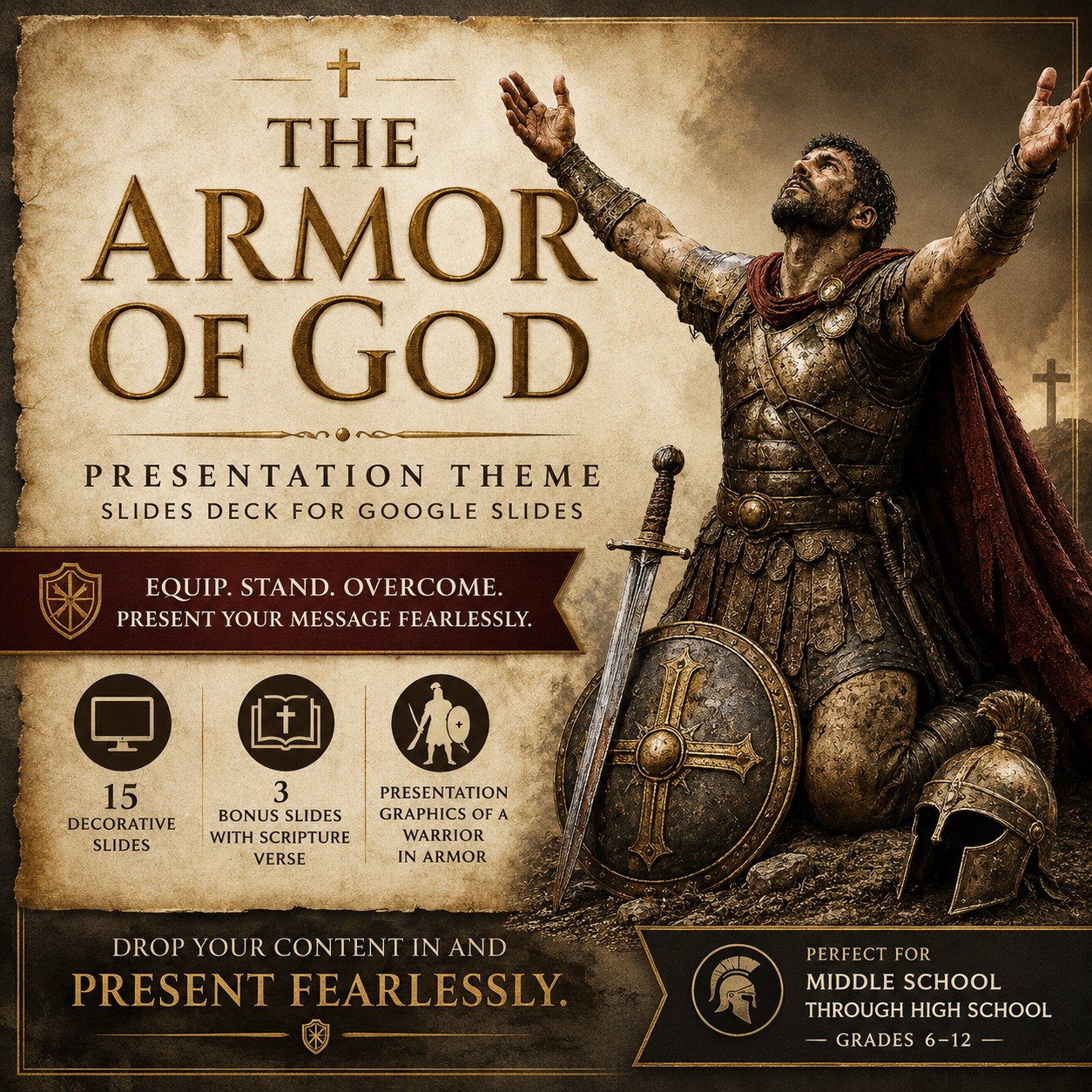 The Armor of God Presentation Theme Slides Deck