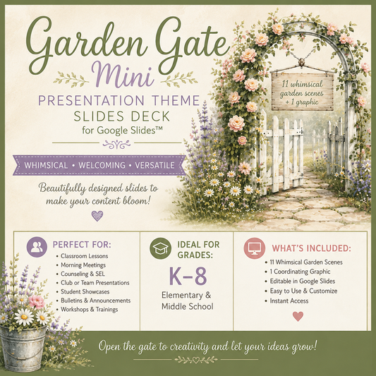 Garden Gate Mini Presentation Theme Slides Deck