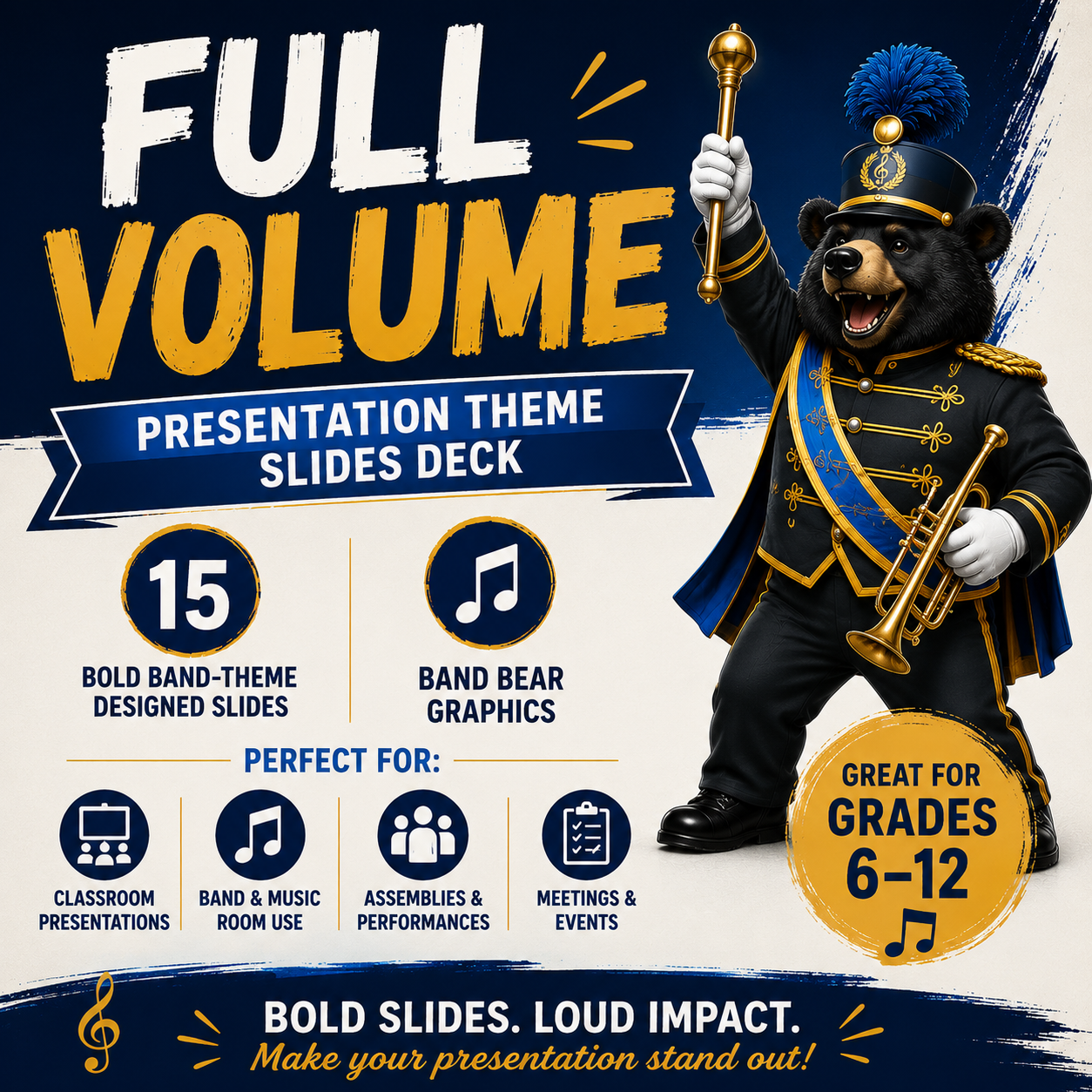 Full Volume Presentation Theme Slides Deck