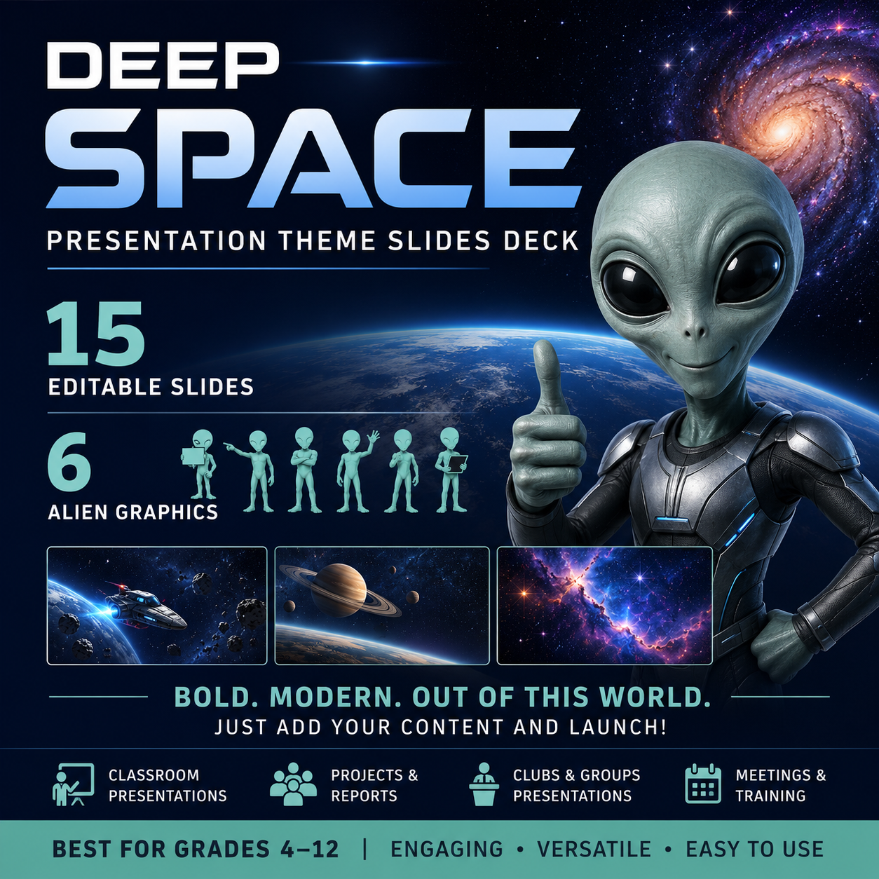 Deep Space Presentation Theme Slides Deck