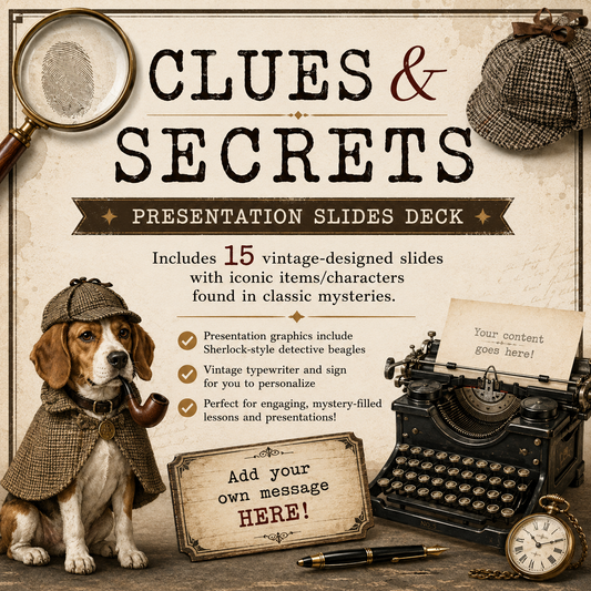 Clues & Secrets Presentation Theme Slides Deck