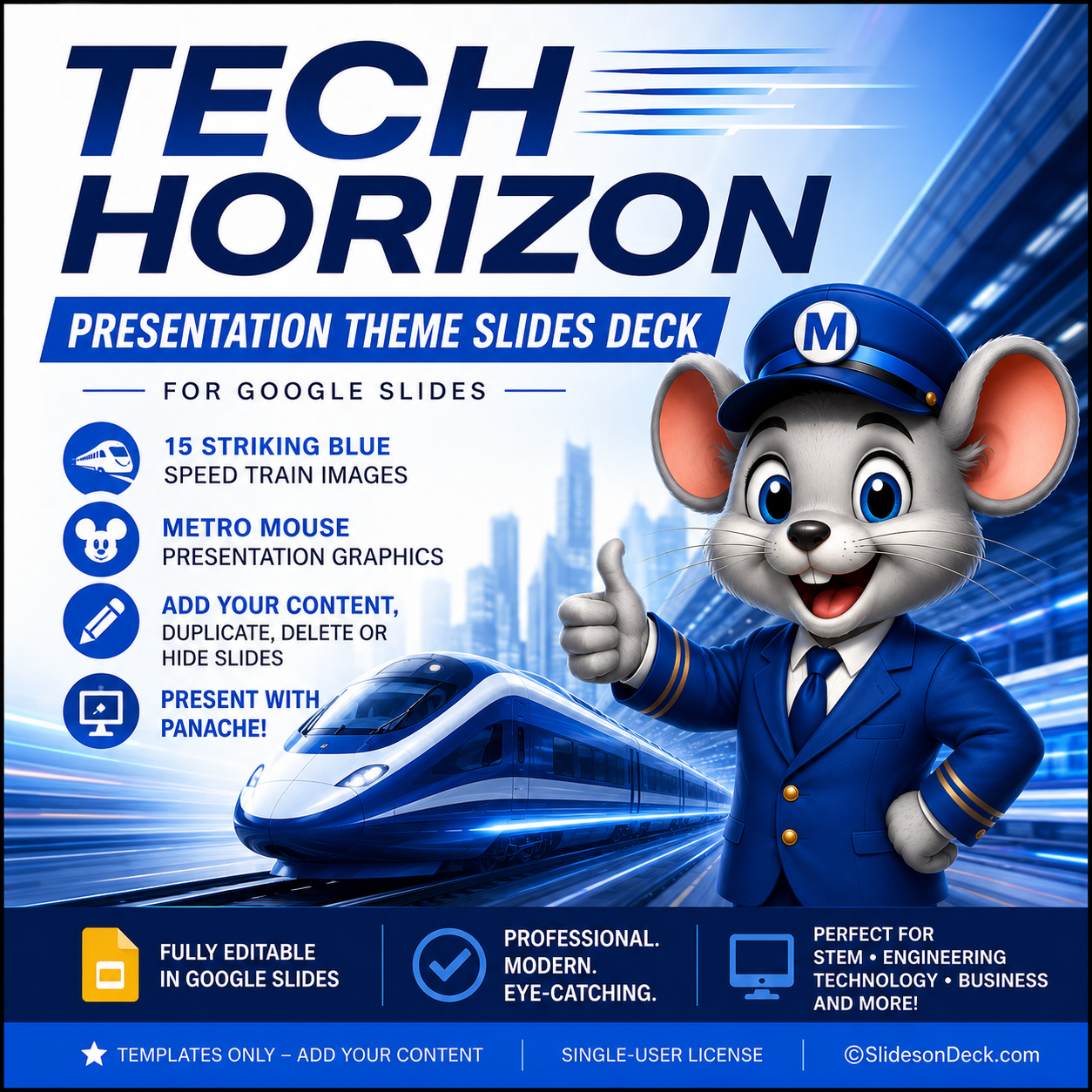 Tech Horizon Presentation Theme Slides Deck