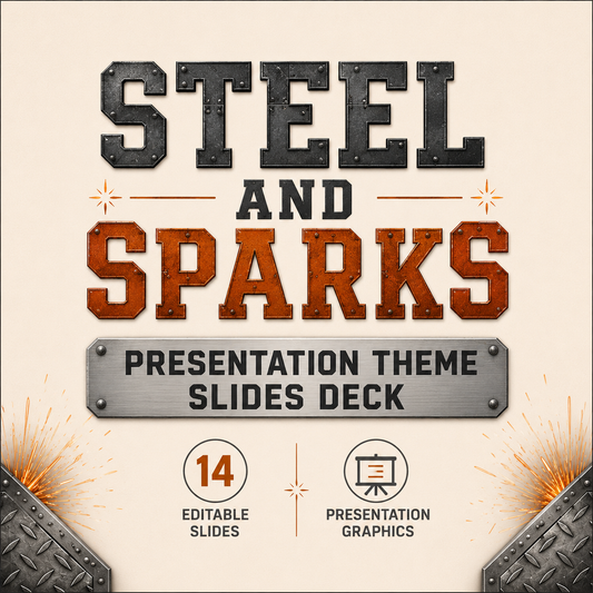 Steel and Sparks Presentation Theme Slides Deck