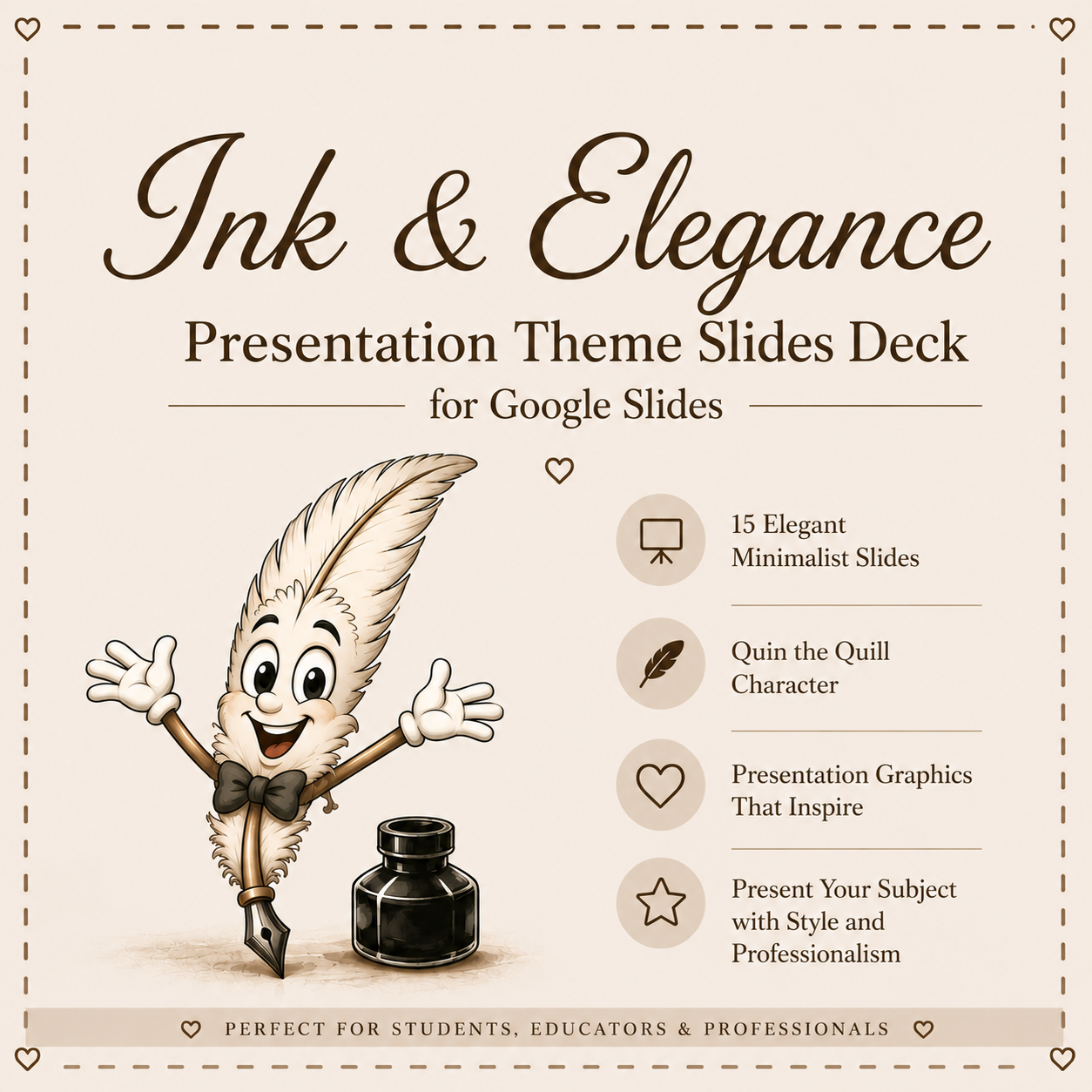 Ink and Elegance Presentation Theme Slides Deck