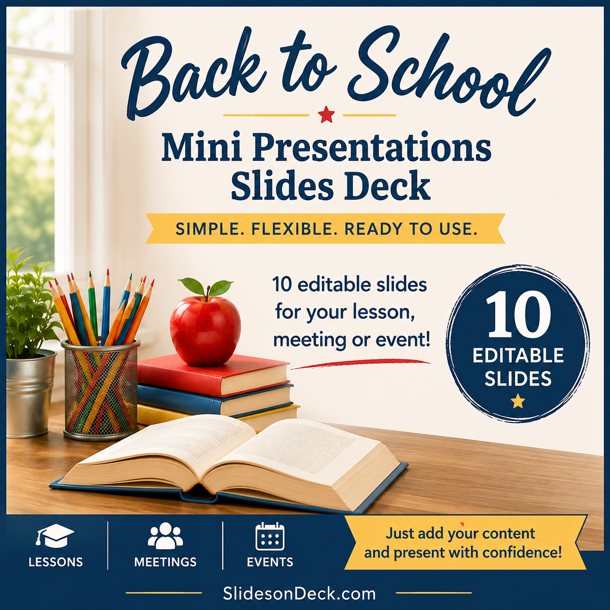 Back to School Mini Presentation Theme Slides Deck
