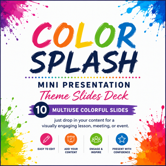 Color Splash Mini Presentation Theme Slides Deck
