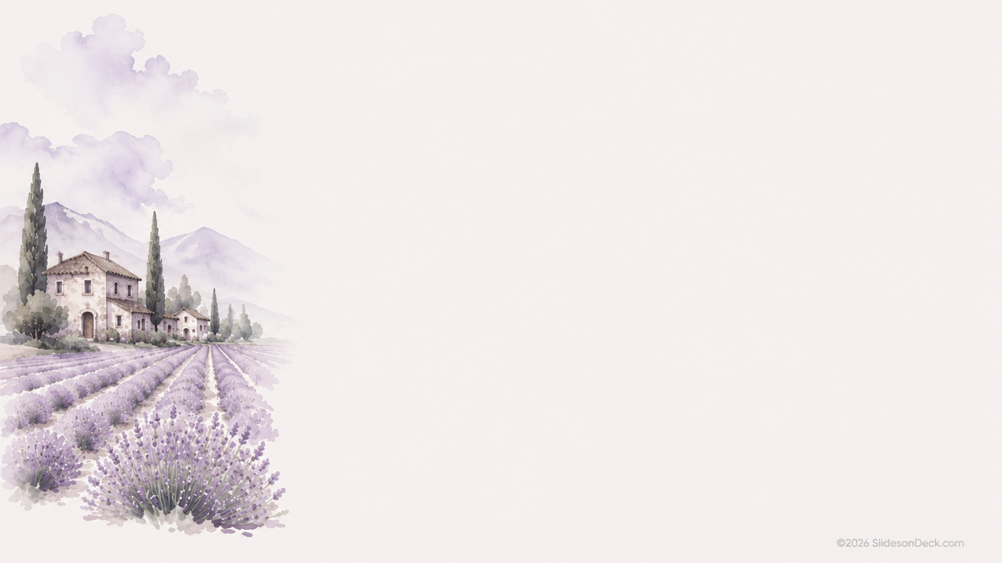 Lavender Fields Mini Presentation Theme Slides Deck