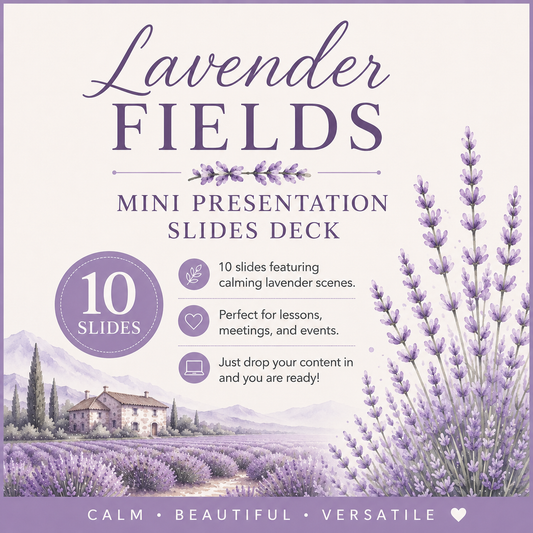 Lavender Fields Mini Presentation Theme Slides Deck