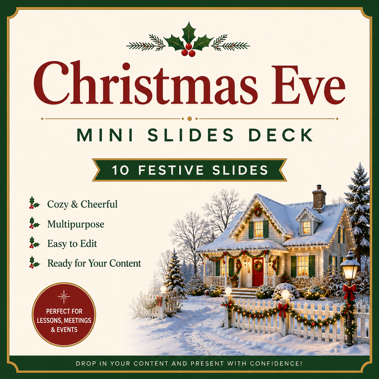 Christmas Eve Mini Presentation Theme Slides Deck