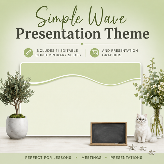 Simple Wave Presentation Theme Slides