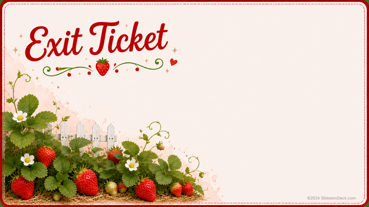 Strawberry Delight Lesson Framework Google Slides