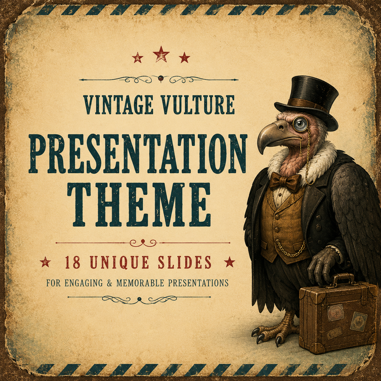 Vintage Vulture Presentation Theme Google Slides Deck